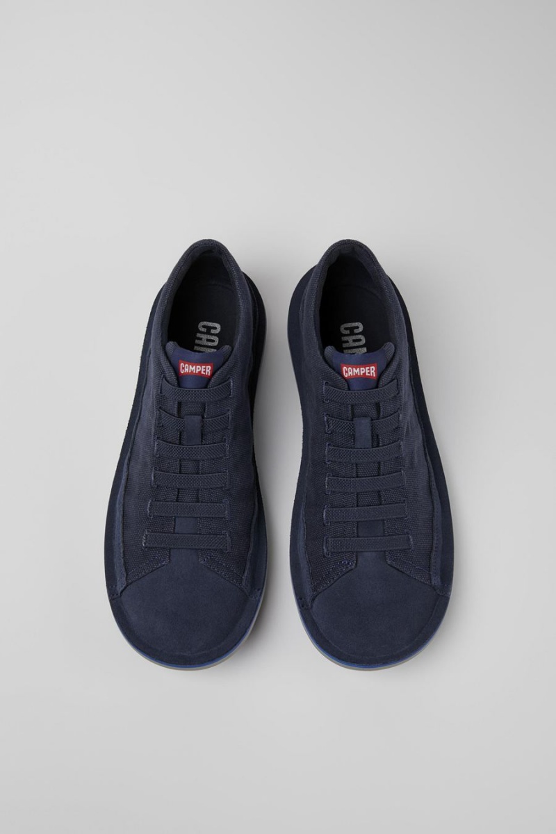 Zapatillas Camper Beetle Nubuck Hombre Azules | TFUXZ-4605