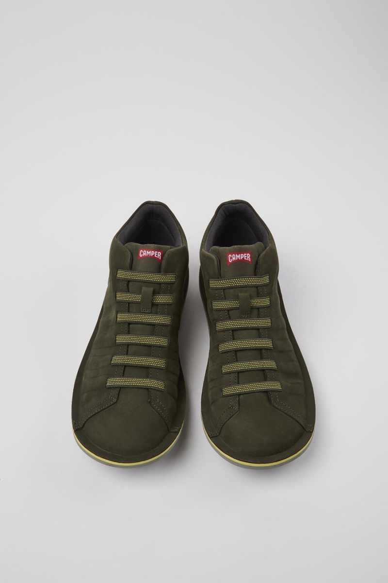 Zapatillas Camper Beetle Nubuck Hombre Verde | YUGKV-1837