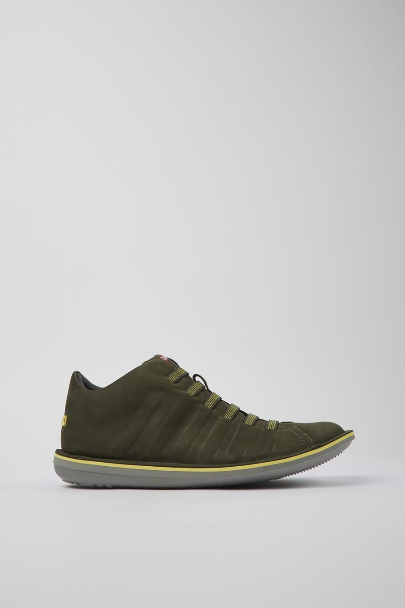 Zapatillas Camper Beetle Nubuck Hombre Verde | YUGKV-1837
