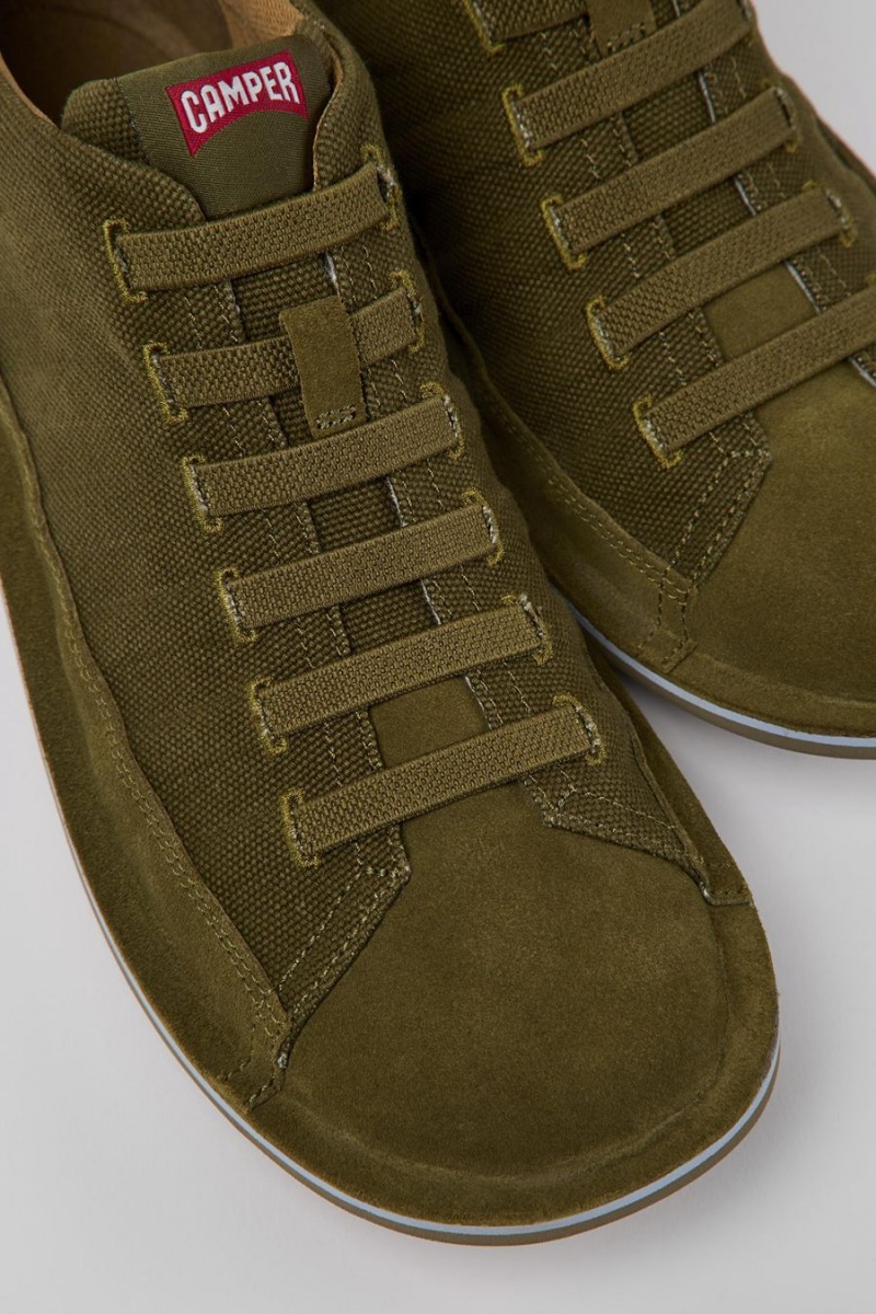 Zapatillas Camper Beetle Nubuck Hombre Verde | UGATN-2106