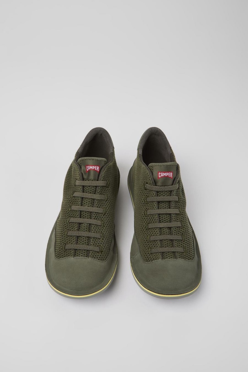 Zapatillas Camper Beetle Textil Nubuck Hombre Verde | QJGDA-4923