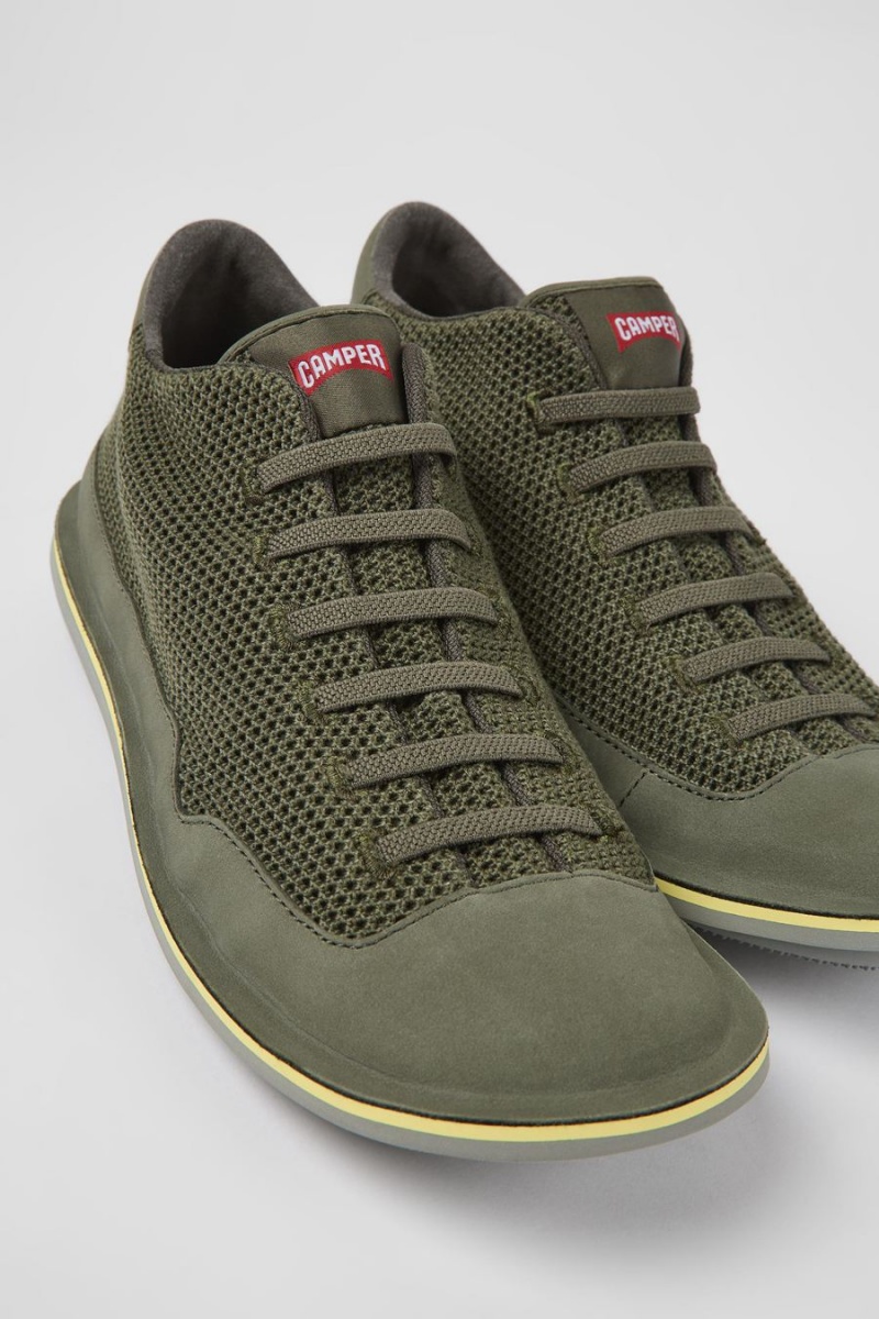 Zapatillas Camper Beetle Textil Nubuck Hombre Verde | QJGDA-4923