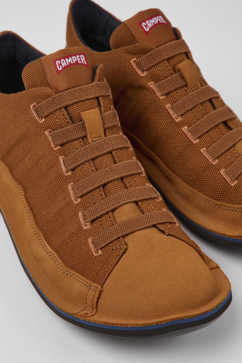 Zapatillas Camper Beetle Textil Nubuck Hombre Marrones | BJVGU-8021