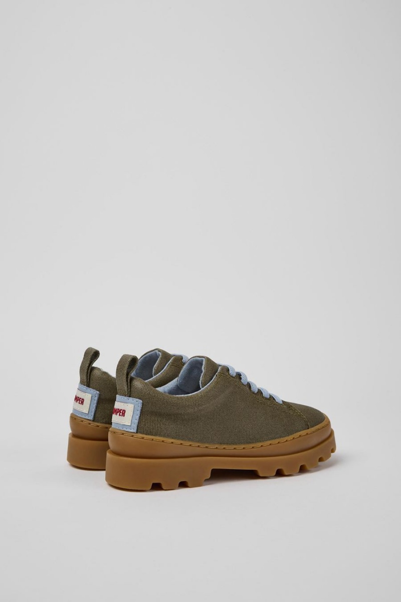 Zapatillas Camper Brutus Organic Algodon Niño Verde | BDTSG-2518