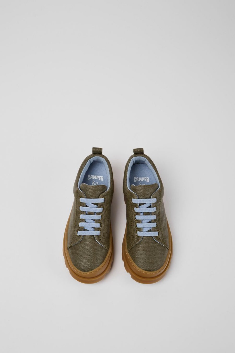 Zapatillas Camper Brutus Organic Algodon Niño Verde | BDTSG-2518