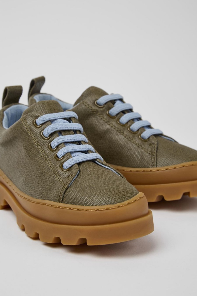 Zapatillas Camper Brutus Organic Algodon Niño Verde | BDTSG-2518