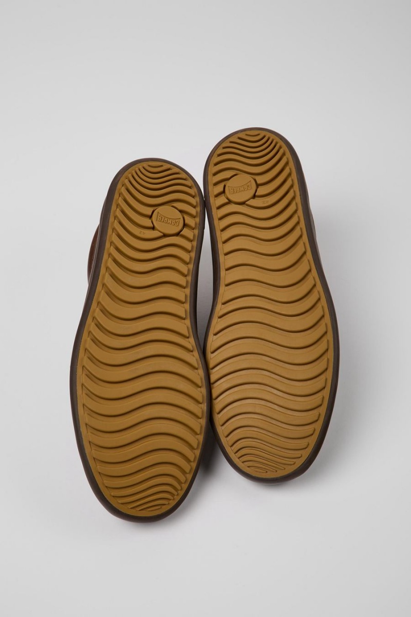 Zapatillas Camper Chasis Casuales Encaje Up Hombre Marrones | EIVLJ-8625