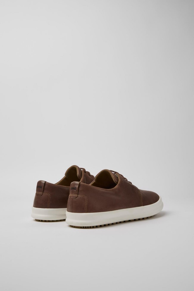 Zapatillas Camper Chasis Cuero Hombre Marrones | SPWXN-4873