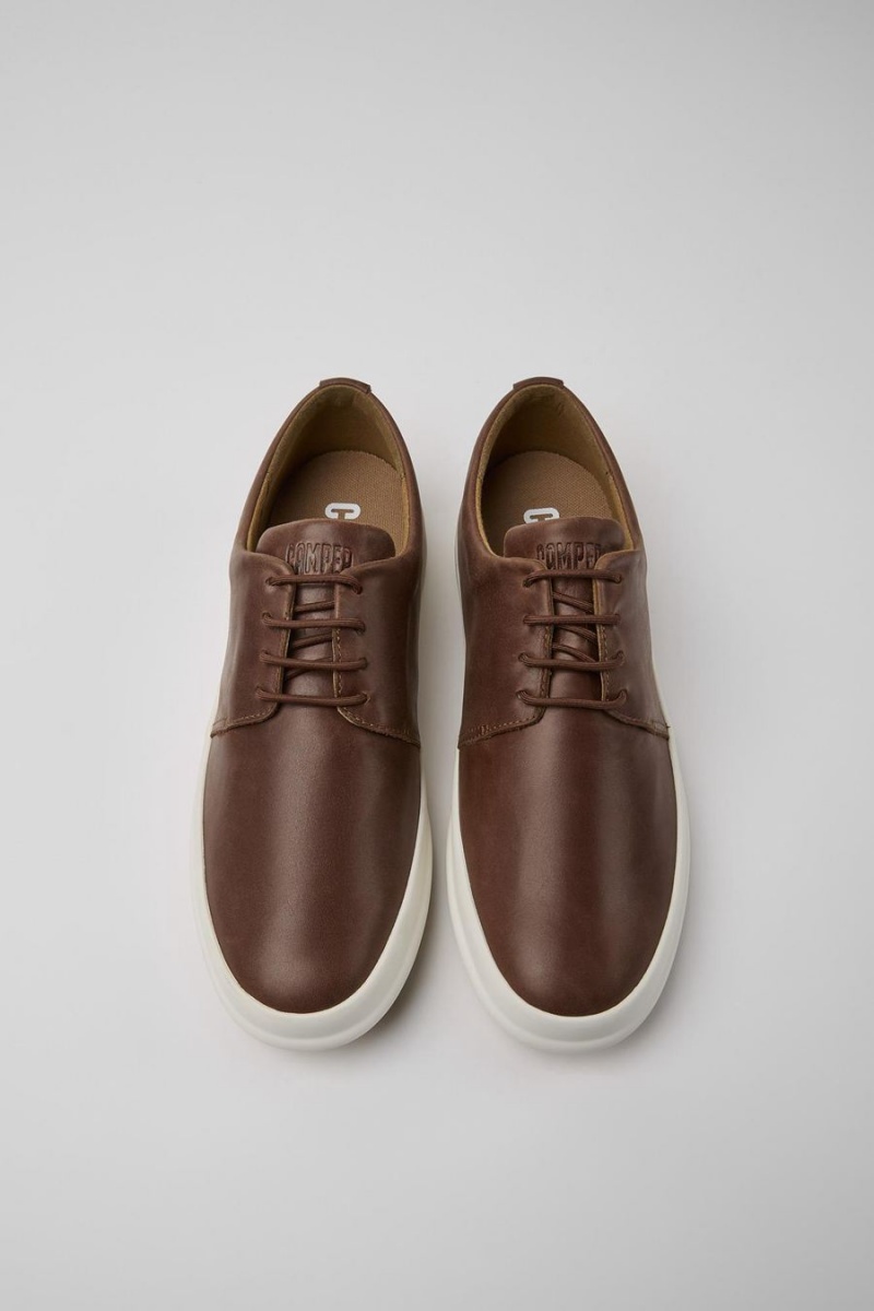 Zapatillas Camper Chasis Cuero Hombre Marrones | SPWXN-4873