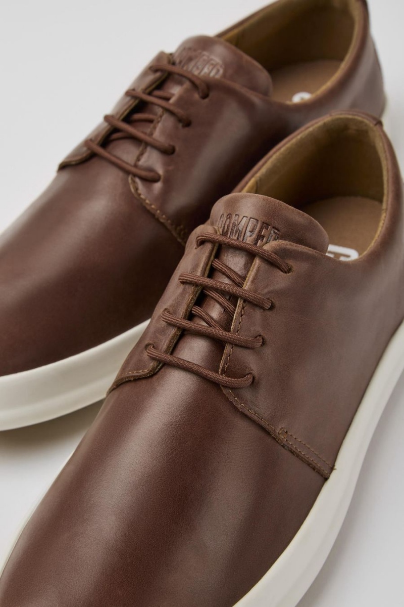 Zapatillas Camper Chasis Cuero Hombre Marrones | SPWXN-4873