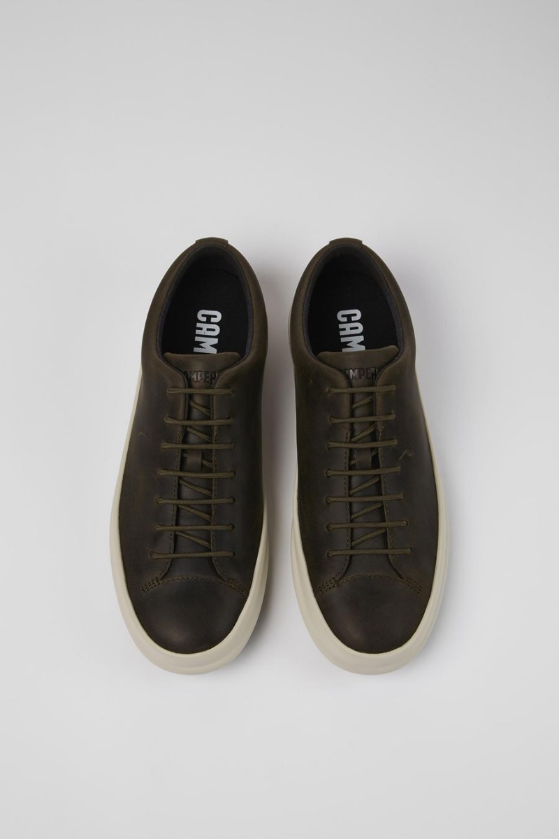 Zapatillas Camper Chasis Cuero Hombre Verde | JWTSN-6487
