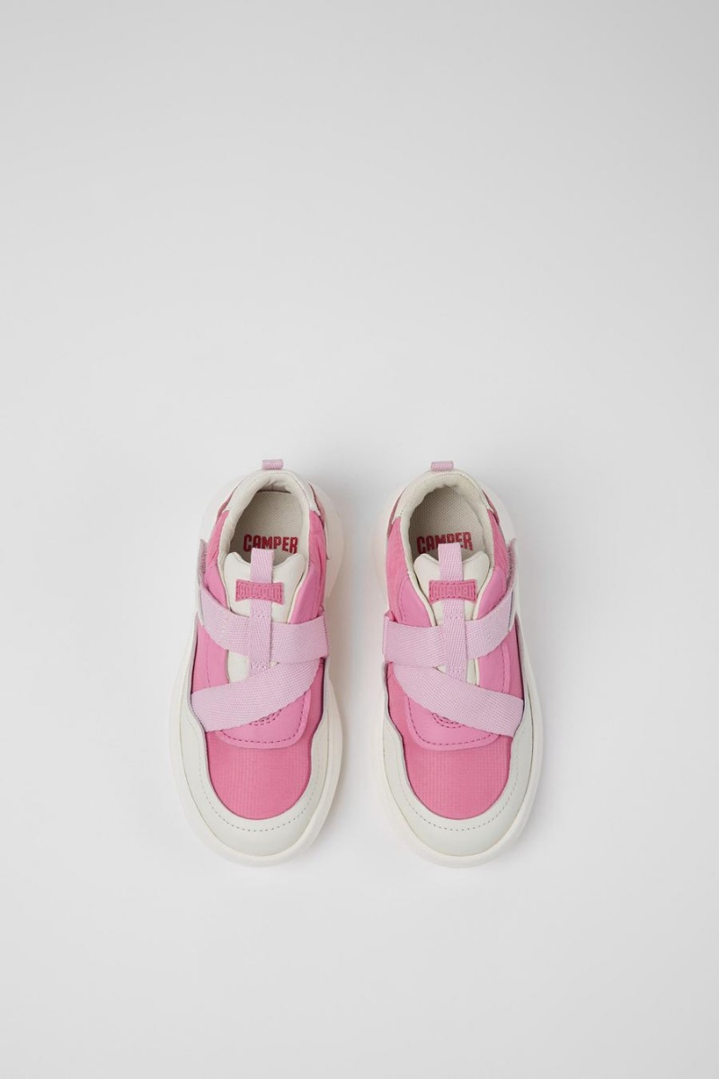 Zapatillas Camper Crclr Cuero Textil Niña Rosas | ILBEJ-6185