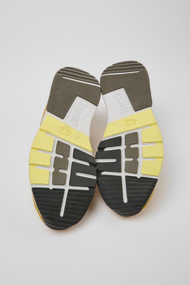 Zapatillas Camper Drift Textil Cuero Hombre Amarillo | NWTMC-4902