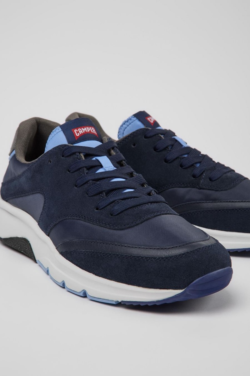 Zapatillas Camper Drift Textil Nubuck Hombre Azul Marino | EYLMX-1736