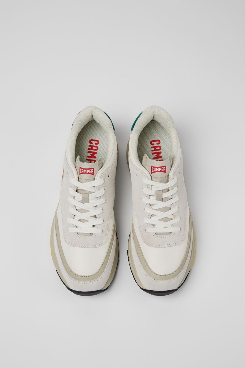 Zapatillas Camper Drift Textil Nubuck Hombre Blancas | CZHLO-9745