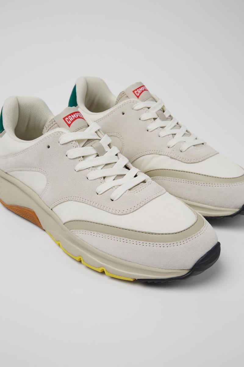 Zapatillas Camper Drift Textil Nubuck Hombre Blancas | CZHLO-9745