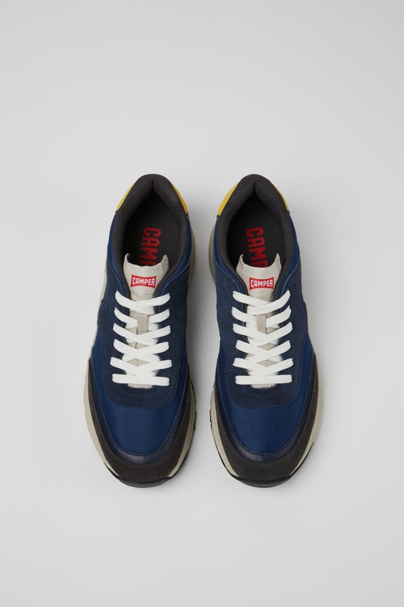 Zapatillas Camper Drift Textil Nubuck Hombre Azul Marino | BKTGF-8267