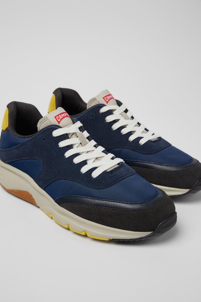 Zapatillas Camper Drift Textil Nubuck Hombre Azul Marino | BKTGF-8267