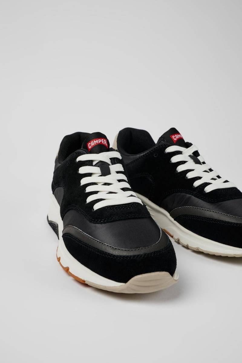 Zapatillas Camper Drift Textil Nubuck Mujer Negras | FNOAK-9702