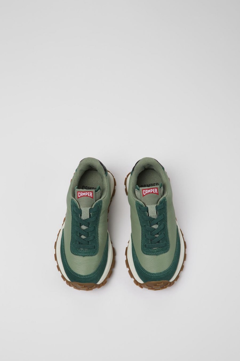 Zapatillas Camper Drift Trail Cuero Nubuck Niño Verde | GLXJD-9547
