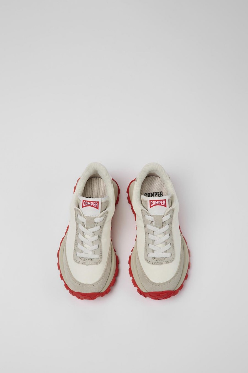 Zapatillas Camper Drift Trail Textil Cuero Niña Blancas | XQRVL-7192