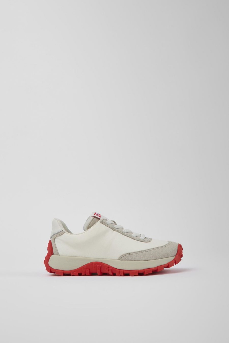 Zapatillas Camper Drift Trail Textil Cuero Niña Blancas | XQRVL-7192