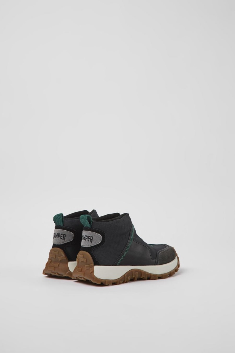 Zapatillas Camper Drift Trail Textil Cuero Niña Negras | VTCJO-8654