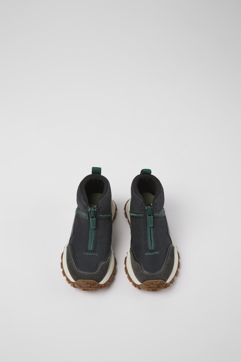 Zapatillas Camper Drift Trail Textil Cuero Niña Negras | VTCJO-8654