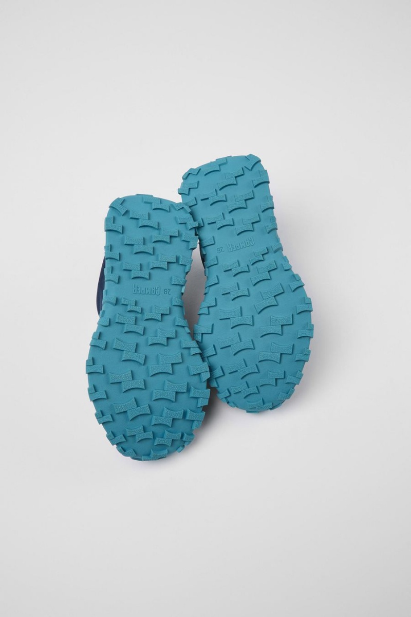 Zapatillas Camper Drift Trail Textil Cuero Niño Azules | XWKJL-6342