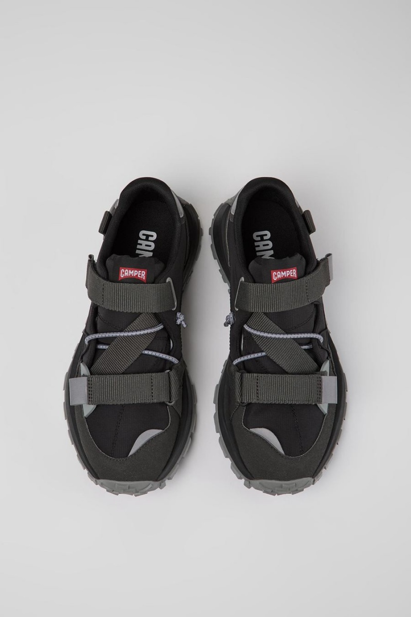 Zapatillas Camper Drift Trail Textil Nubuck Hombre Negras | PXQDG-4153