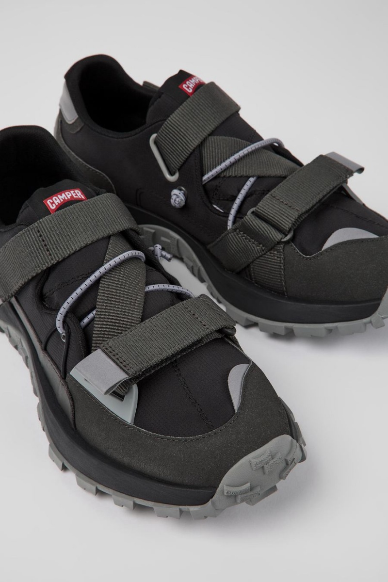 Zapatillas Camper Drift Trail Textil Nubuck Hombre Negras | PXQDG-4153