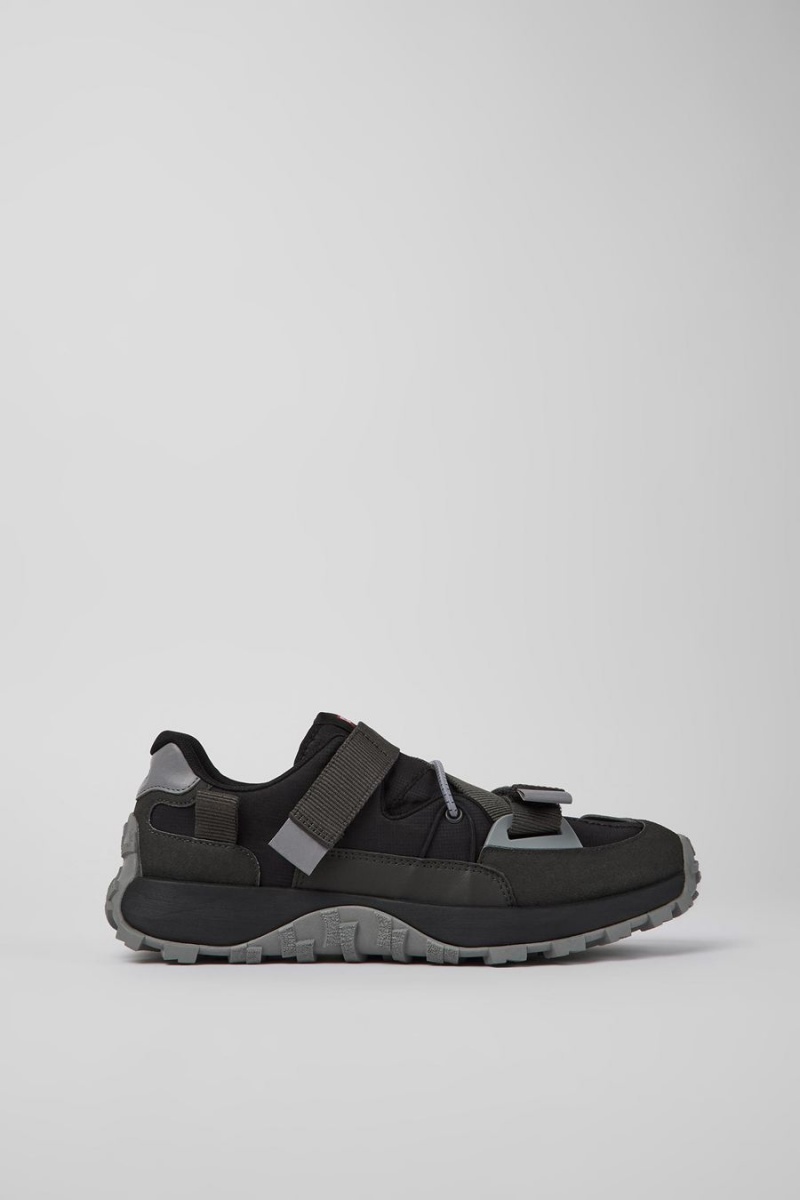 Zapatillas Camper Drift Trail Textil Nubuck Hombre Negras | PXQDG-4153