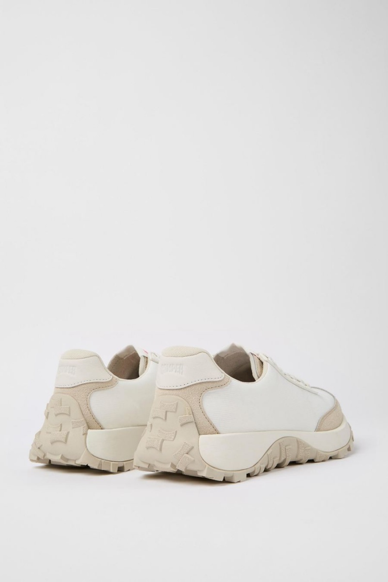 Zapatillas Camper Drift Trail Textil Nubuck Hombre Blancas | BWJKP-0487
