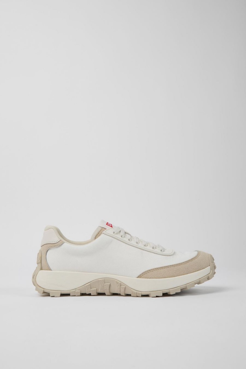 Zapatillas Camper Drift Trail Textil Nubuck Hombre Blancas | BWJKP-0487