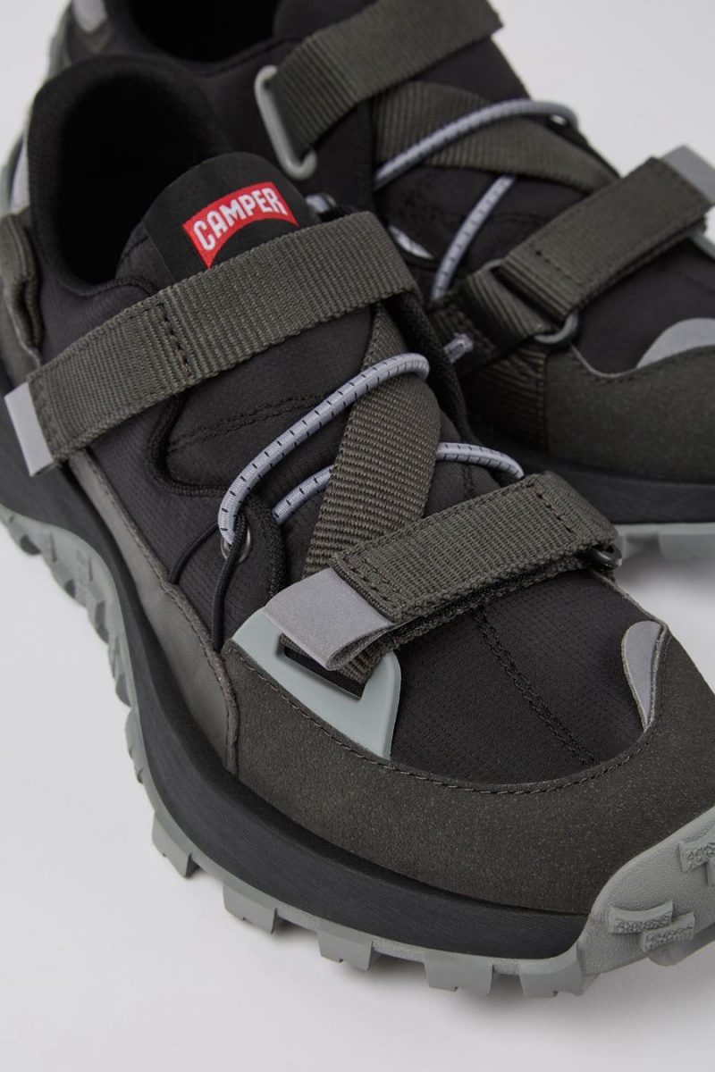Zapatillas Camper Drift Trail Textil Nubuck Mujer Negras | EPHKN-4560