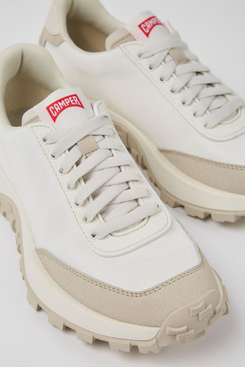 Zapatillas Camper Drift Trail Textil Nubuck Mujer Blancas | PKBQA-3258