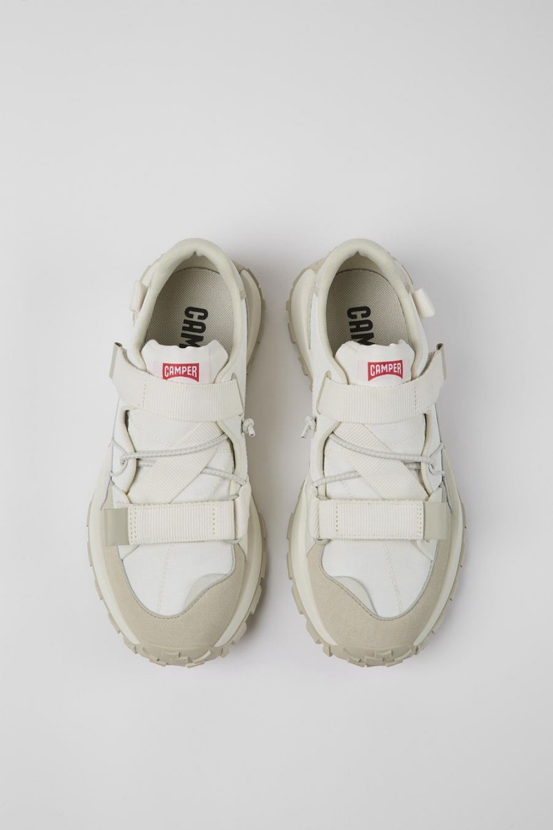 Zapatillas Camper Drift Trail Textil Nubuck Hombre Blancas | JRPLF-2460