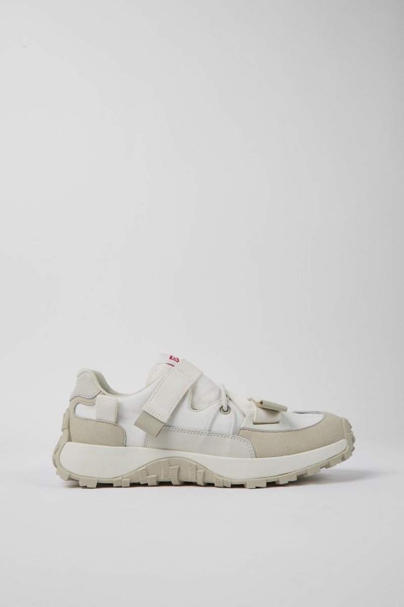 Zapatillas Camper Drift Trail Textil Nubuck Hombre Blancas | JRPLF-2460