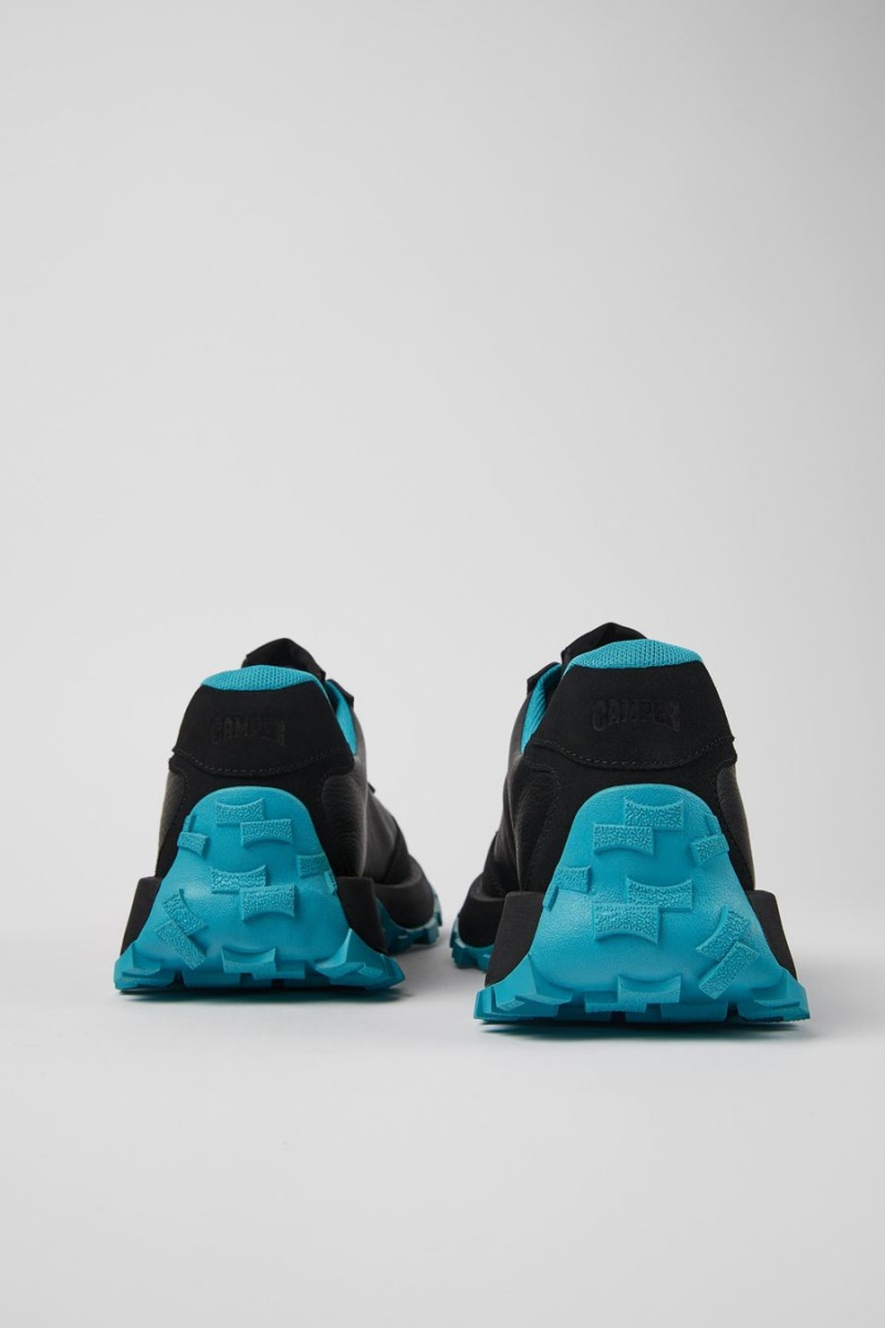 Zapatillas Camper Drift Trail Vibram Cuero Nubuck Hombre Negras | DJBKI-7012