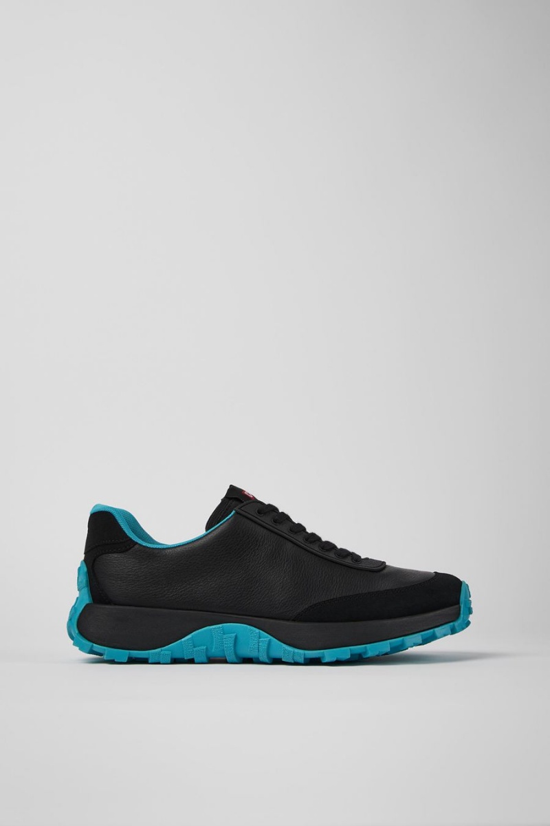 Zapatillas Camper Drift Trail Vibram Cuero Nubuck Hombre Negras | DJBKI-7012