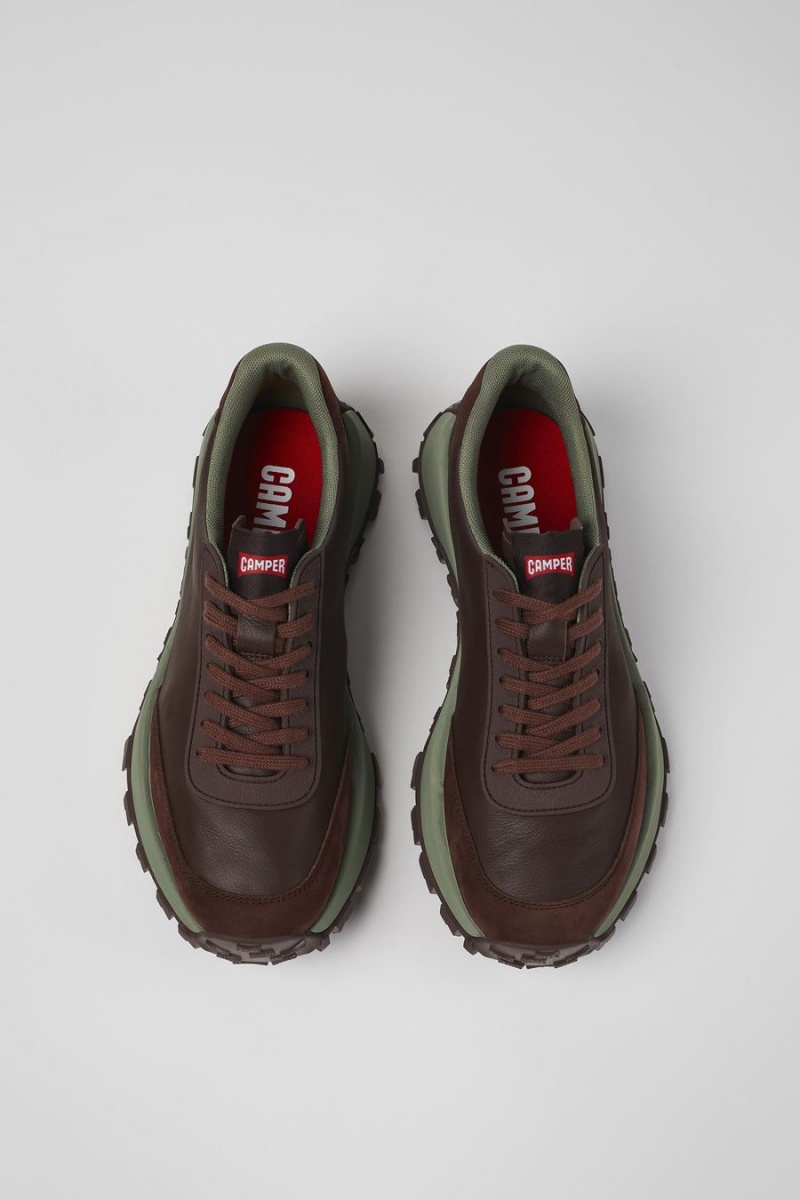 Zapatillas Camper Drift Trail Vibram Cuero Nubuck Hombre Burdeos | MPUDK-0841