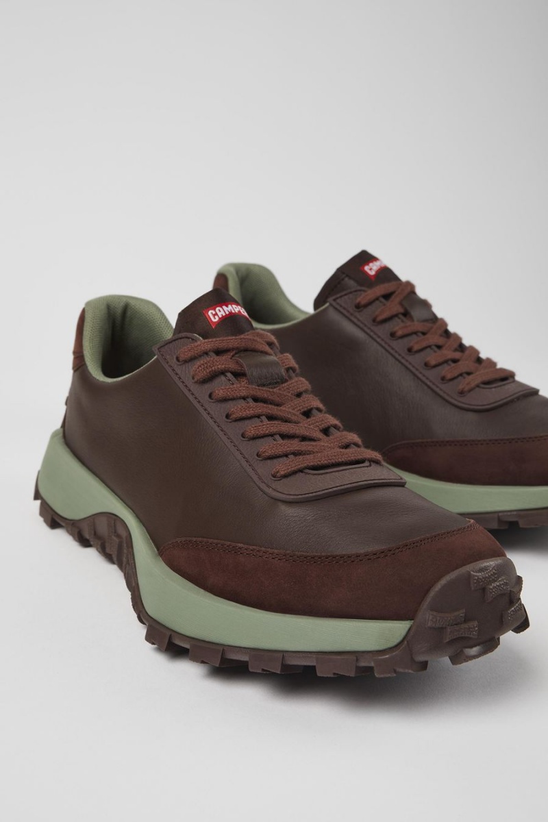 Zapatillas Camper Drift Trail Vibram Cuero Nubuck Hombre Burdeos | MPUDK-0841
