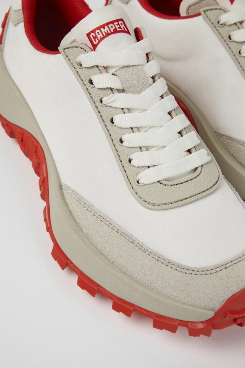 Zapatillas Camper Drift Trail Vibram Recycled Pet Nubuck Mujer Blancas | MIRTZ-8743