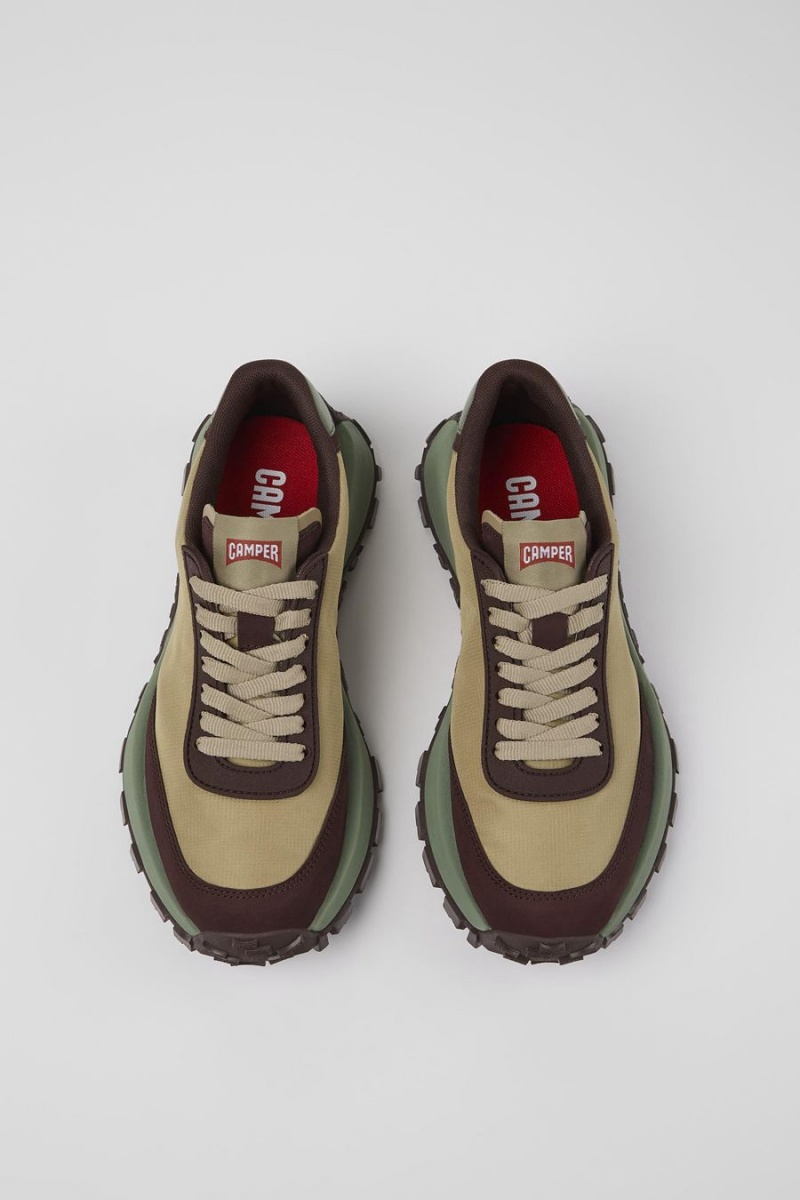Zapatillas Camper Drift Trail Vibram Recycled Pet Nubuck Mujer Beige | CIWKM-3809