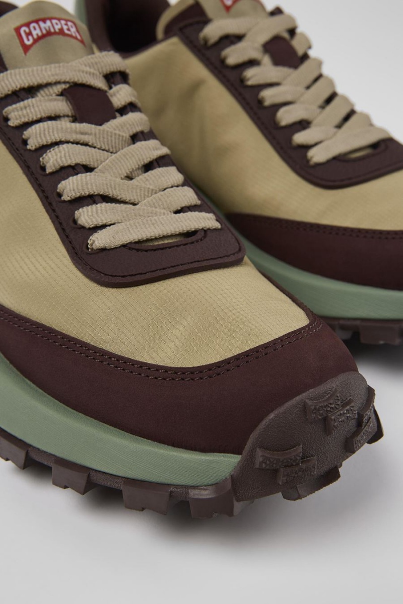 Zapatillas Camper Drift Trail Vibram Recycled Pet Nubuck Mujer Beige | CIWKM-3809