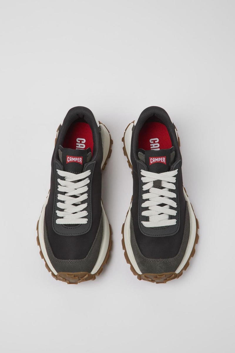 Zapatillas Camper Drift Trail Vibram Recycled Pet Nubuck Mujer Negras | TXHMO-0719