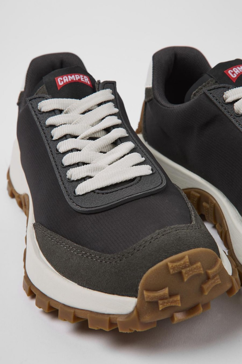 Zapatillas Camper Drift Trail Vibram Recycled Pet Nubuck Mujer Negras | TXHMO-0719