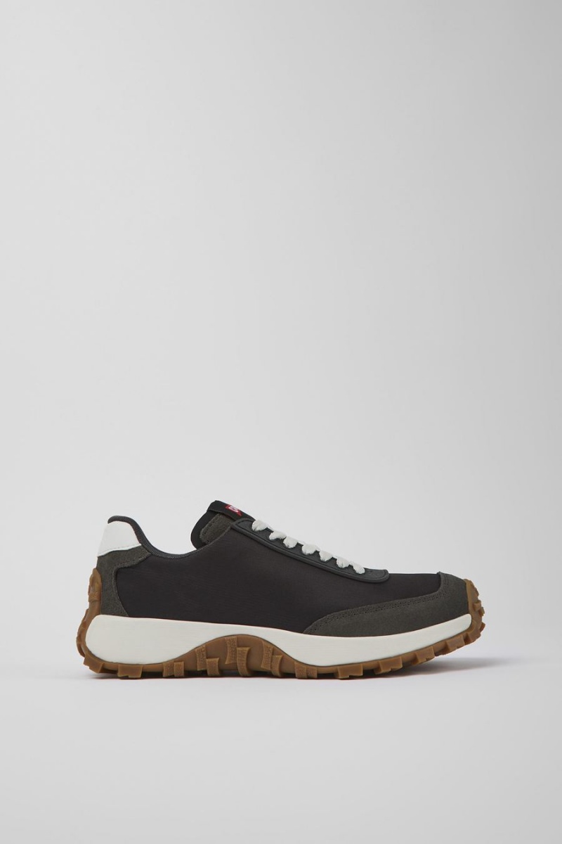 Zapatillas Camper Drift Trail Vibram Recycled Pet Nubuck Mujer Negras | TXHMO-0719