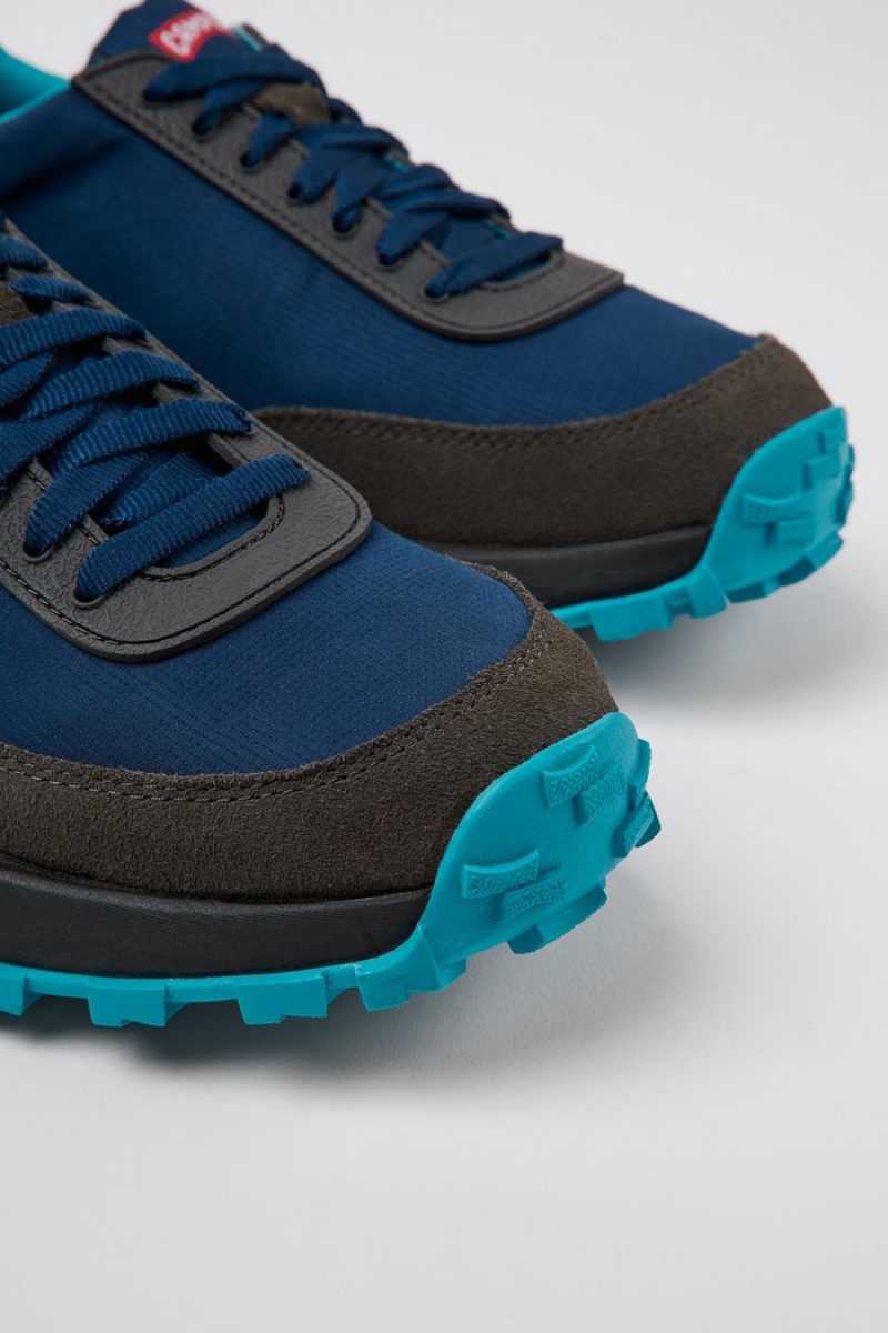 Zapatillas Camper Drift Trail Vibram Recycled Pet Nubuck Hombre Azules | HLYMP-3721