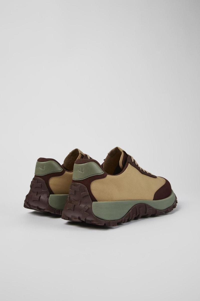 Zapatillas Camper Drift Trail Vibram Recycled Pet Nubuck Hombre Beige | BKCFN-9263